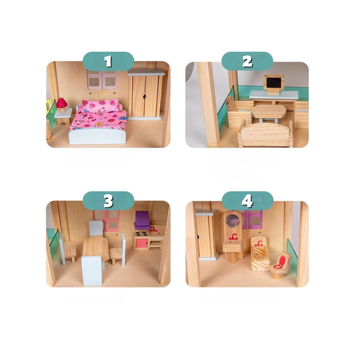 Wooden Elevator Princess Room Wooden Dollhouse