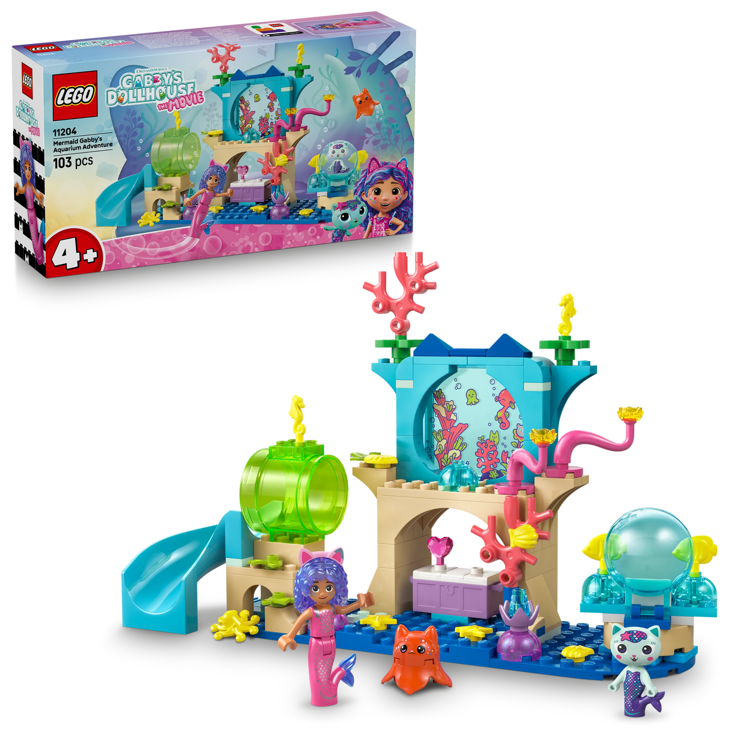 Gabby’s Dollhouse Mermaid Gabby’s Aquarium Adventure Animal Toy 11204 Building Kit