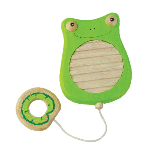 Wooden Scratchy Frog Rattle| Make Frog Sound| Made of Rubber wood in Thailand