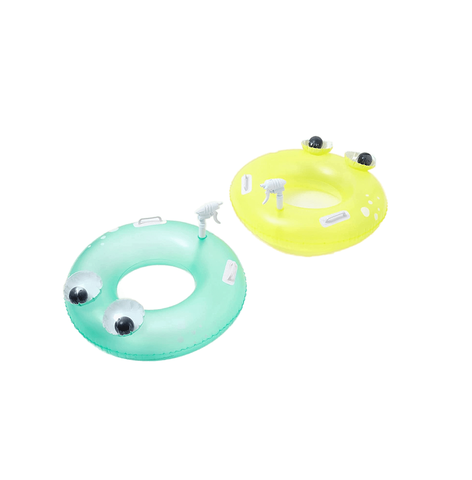 SUNNYLiFE Yellow and Green Color Inflatable Pool Ring Soakers Sonny The Sea Creature Set of 2