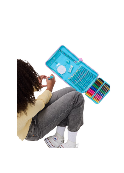 Smiggle All-in-One Kids Stationery Set – School Pencil, Colouring and Writing Kit - STITCH