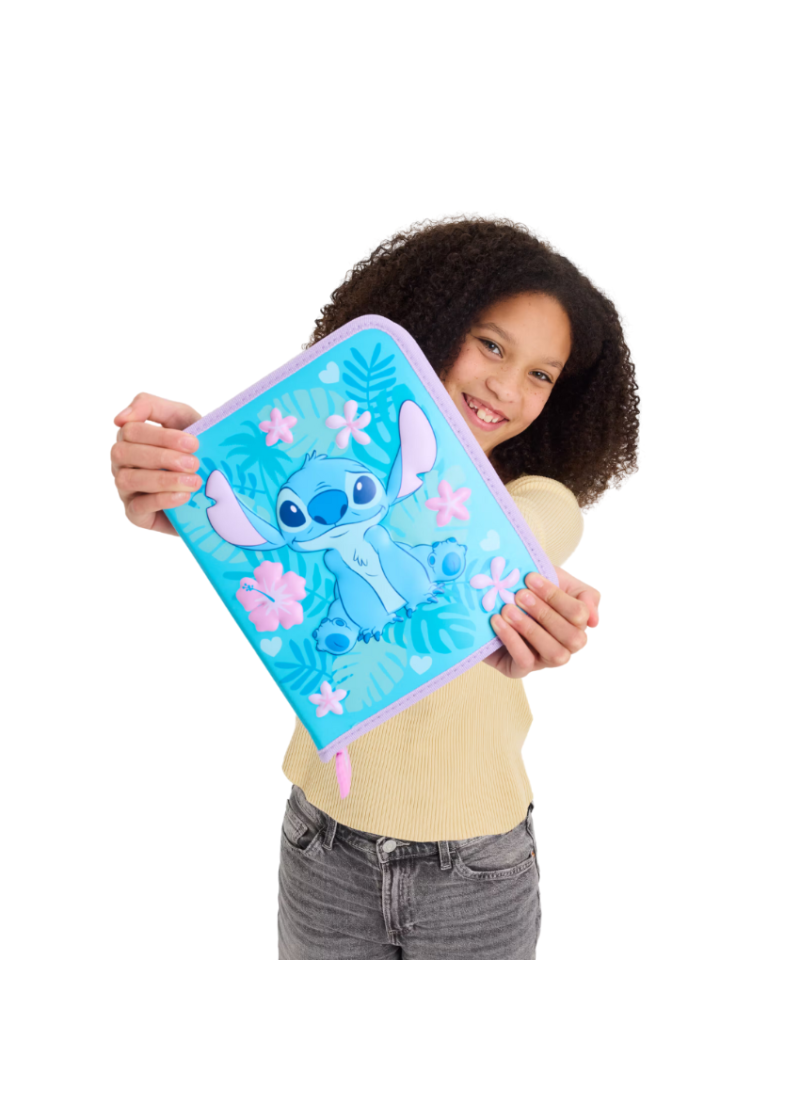 Smiggle All-in-One Kids Stationery Set – School Pencil, Colouring and Writing Kit - STITCH