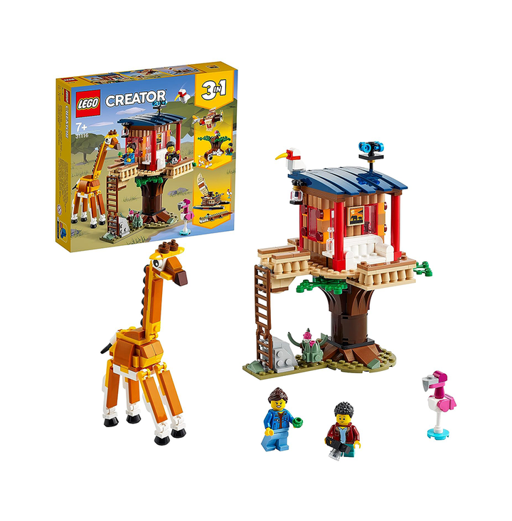 LEGO Creator 3in1 Safari Wildlife Tree House 31116 Building Kit (397 Pieces)