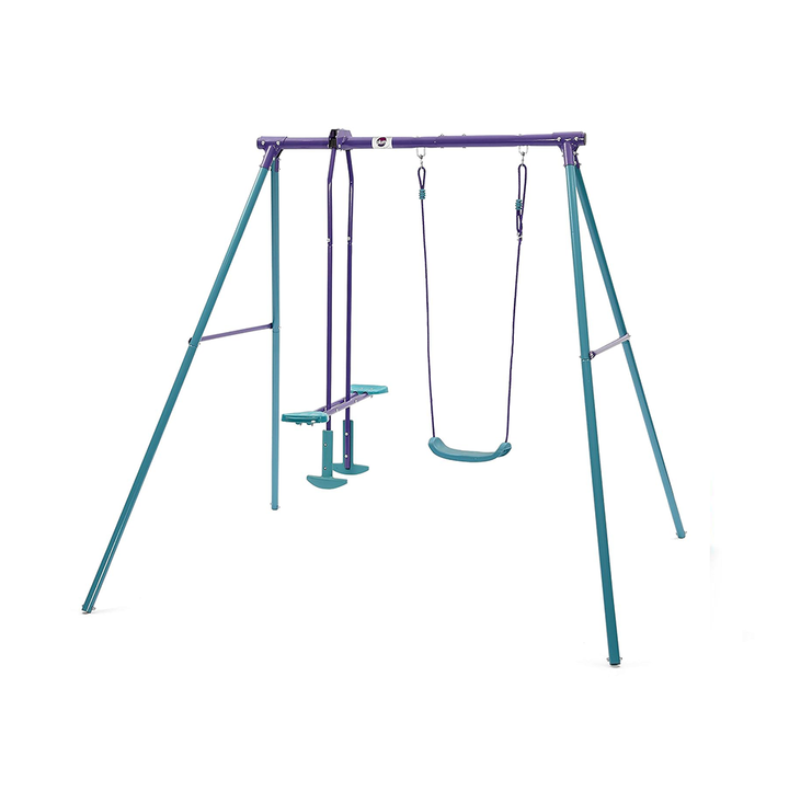 Plum Helios Metal Single Swing And Glider Set