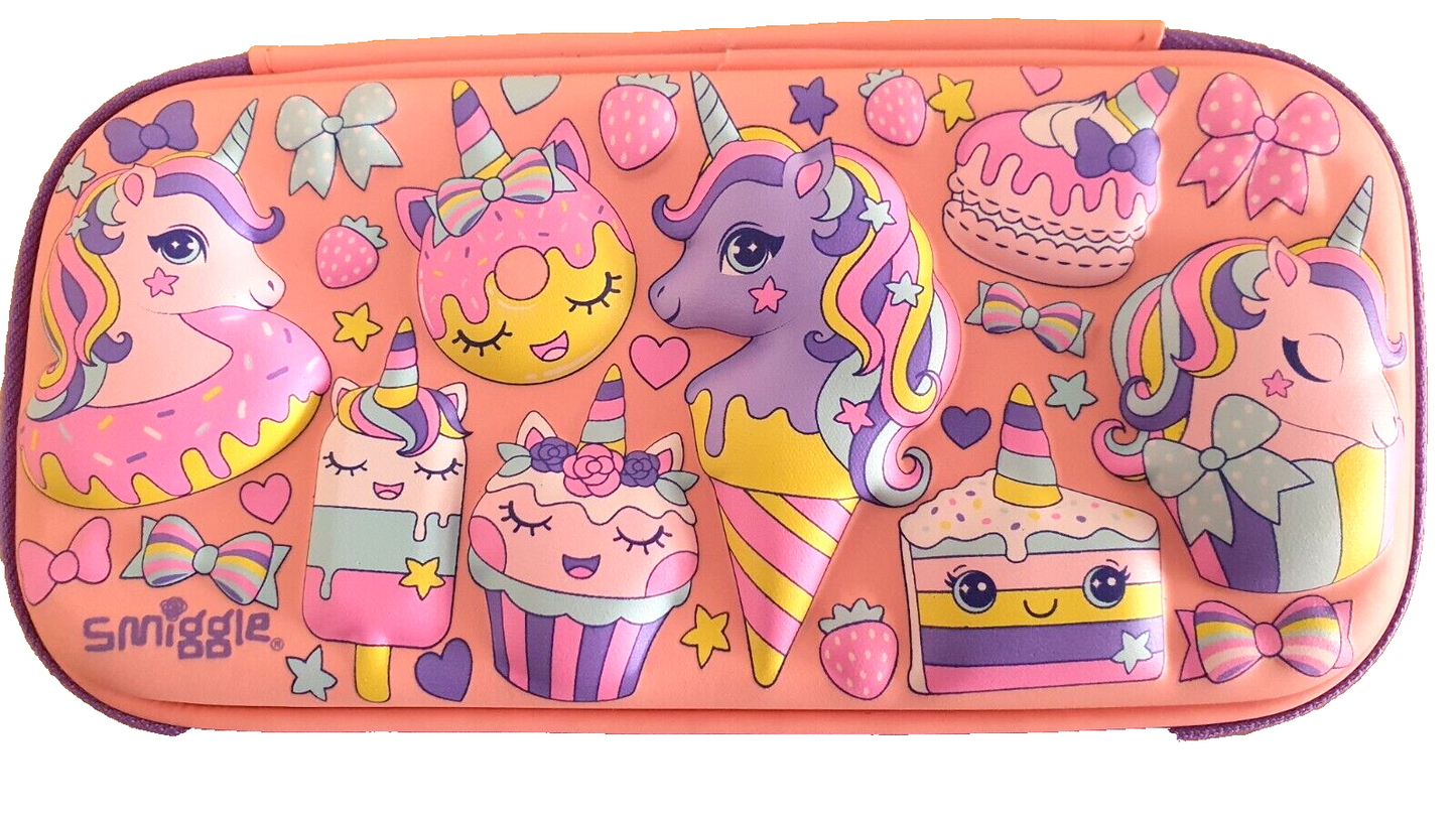 Smiggle Compact Hardtop Pencil Case for Kids - Unicorn