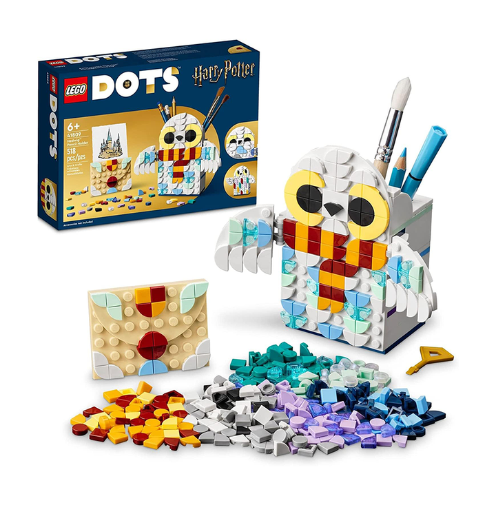 LEGO DOTS Hedwig Pencil Holder 41809 DIY Craft Kit (518 Pieces)