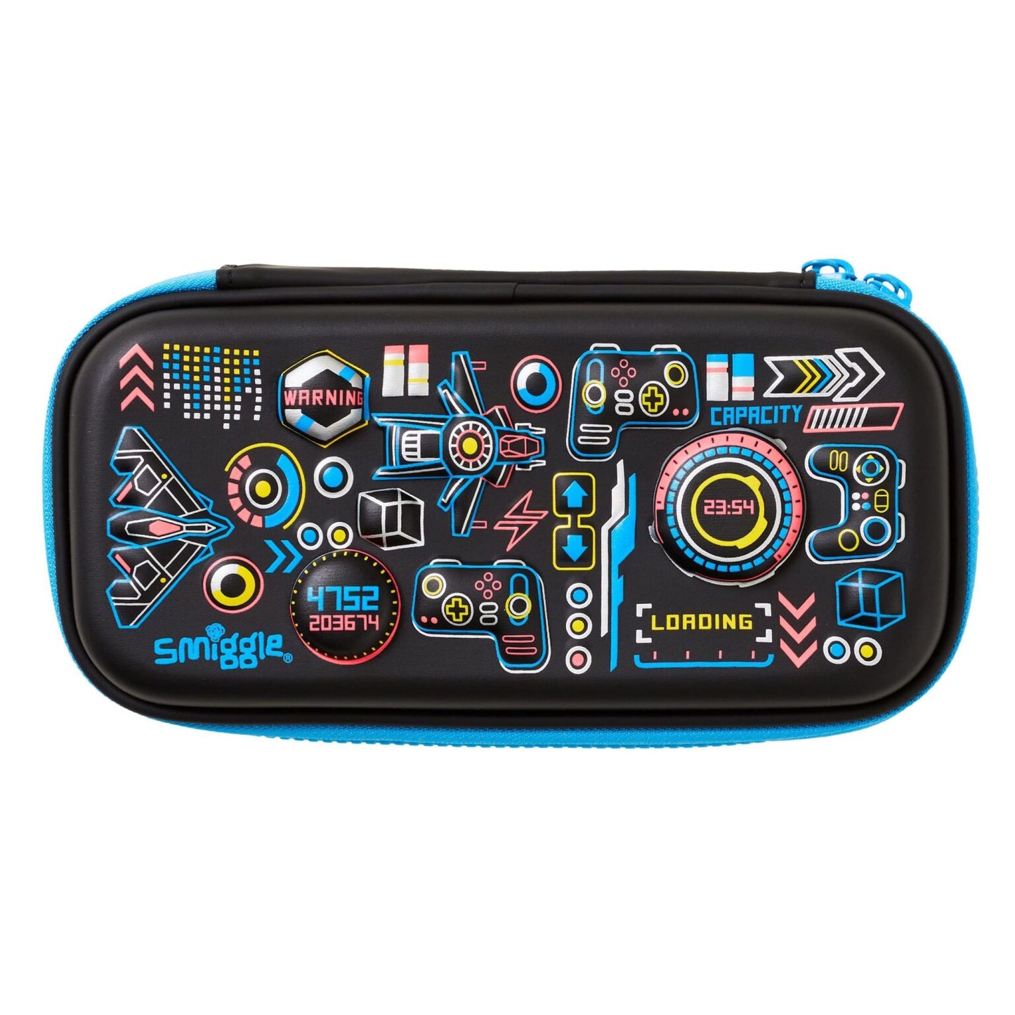 Smiggle Compact Hardtop Pencil Case for Kids - Gaming