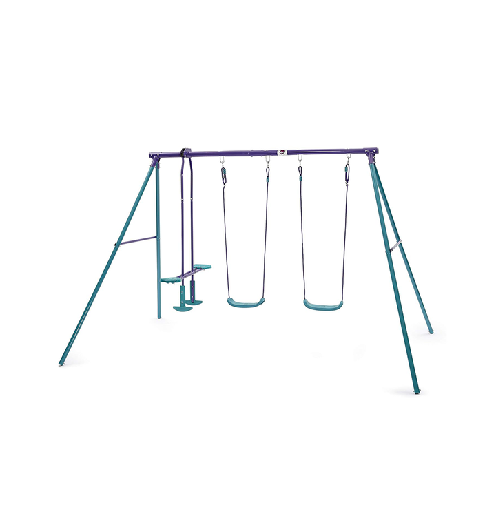 Plum Jupiter Metal 2 Swing With A Glider - Multicolor