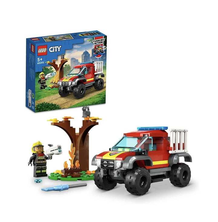 LEGO City 4x4 Fire Engine Rescue 60393 Building Toy Set (97 Pieces)