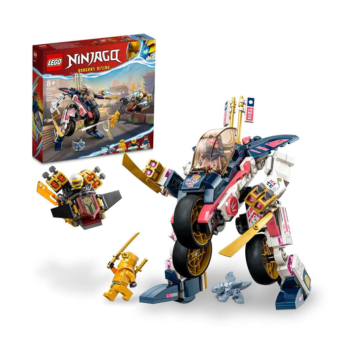 LEGO NINJAGO Sora’s Transforming Mech Bike Racer 71792 Building Toy Set (384 Pcs)