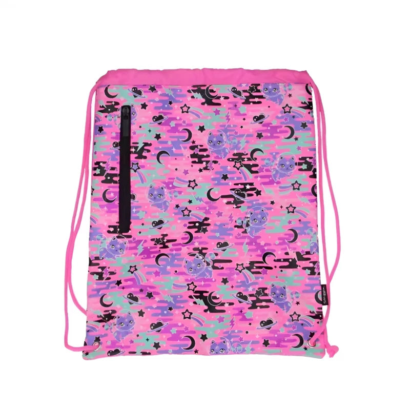 Smiggle Swimming Drawstring Backpack for Kids - Pink Cat