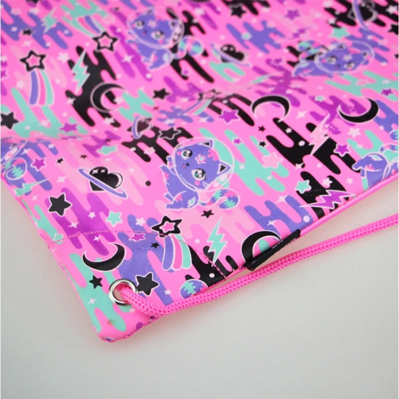 Smiggle Swimming Drawstring Backpack for Kids - Pink Cat