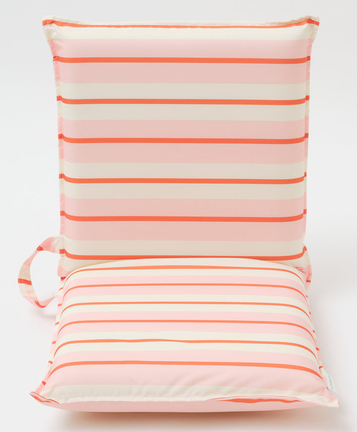 Folding Seat Summer Stripe Strawberry Sorbet