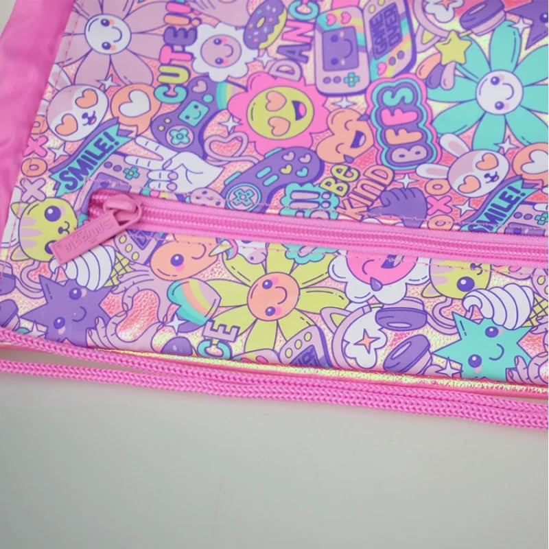 Smiggle Swimming Drawstring Backpack for Kids - Flowers