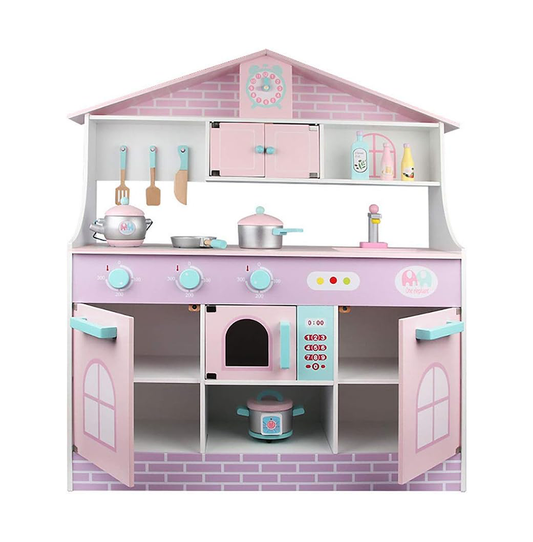 Toys Uncle Wooden Pretend and Play Vintage Kitchen Toy Set Kids Toddlers, with Cookware Accessories