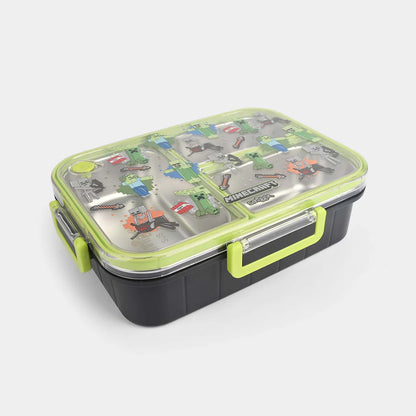 Smiggle Stainless Steel 3 Compartment Lunch Box for Kids - Minecraft