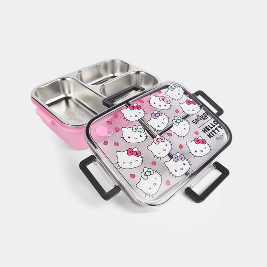 Smiggle Stainless Steel 3 Compartment Lunch Box for Kids - Hello Kitty