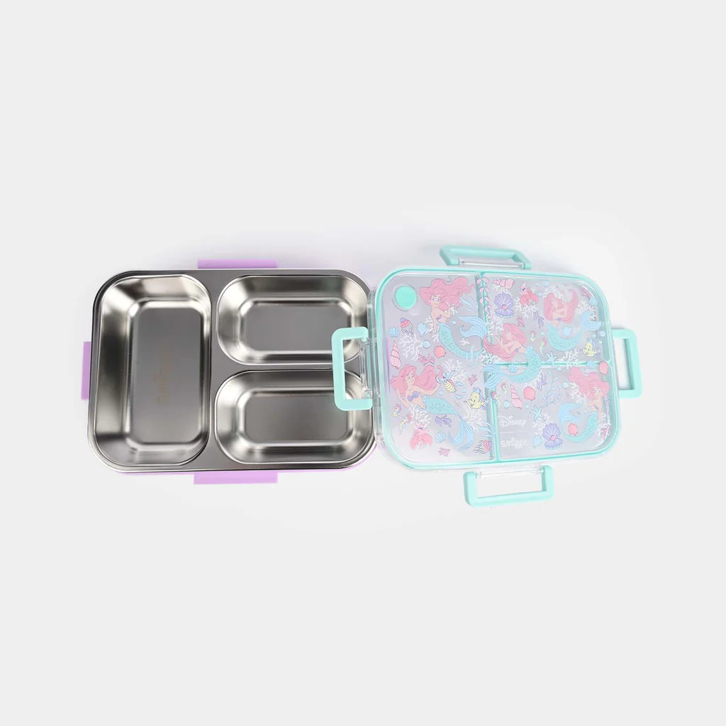 Smiggle Stainless Steel 3 Compartment Lunch Box for Kids - Mermaid