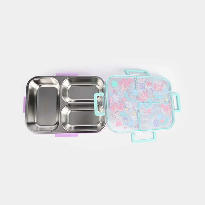 Smiggle Stainless Steel 3 Compartment Lunch Box for Kids - Mermaid