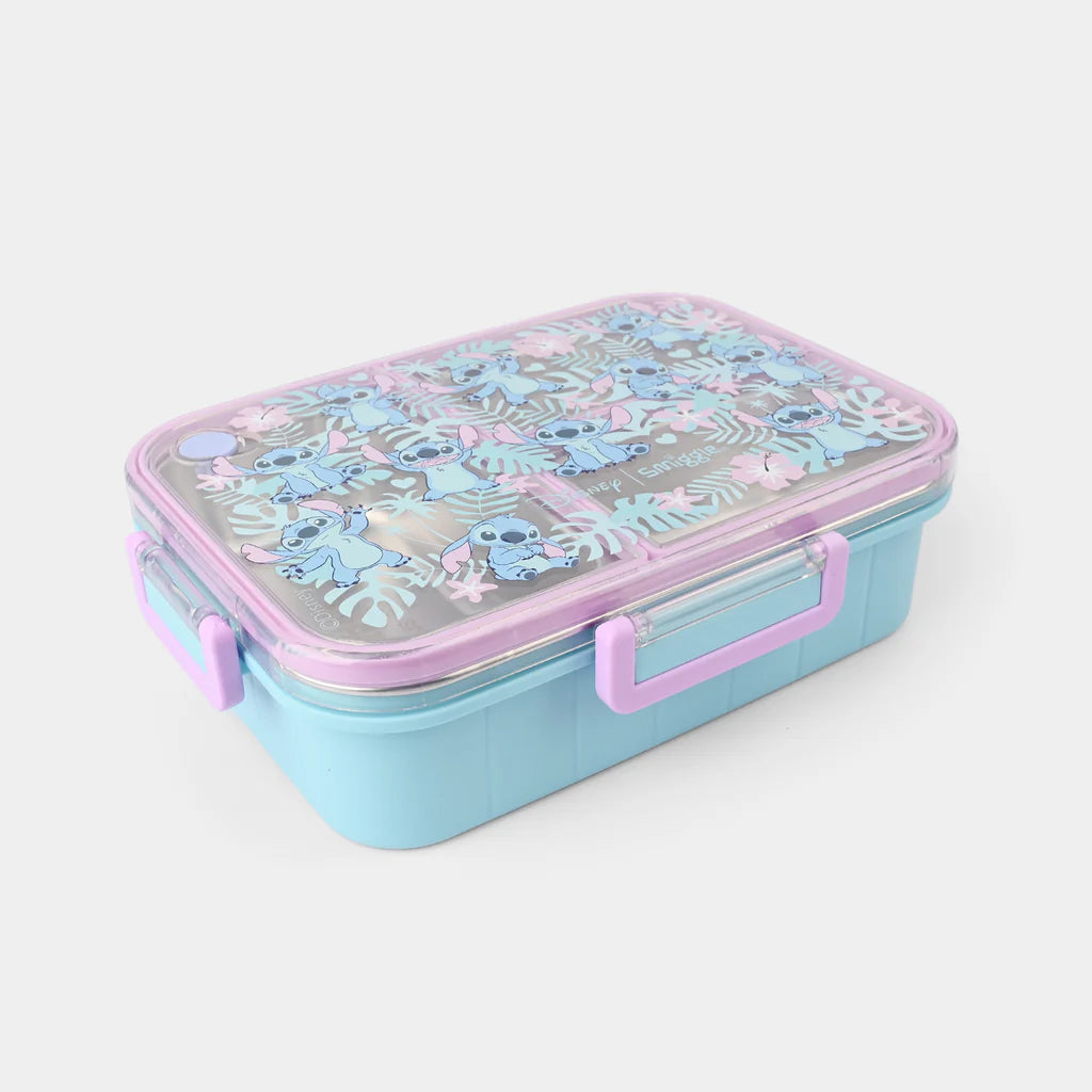 Smiggle Stainless Steel 3 Compartment Lunch Box for Kids - Stitch