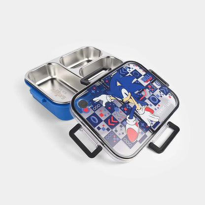 Smiggle Stainless Steel 3 Compartment Lunch Box for Kids - Sonic
