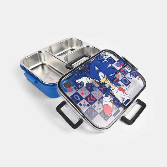 Smiggle Stainless Steel 3 Compartment Lunch Box for Kids - Sonic