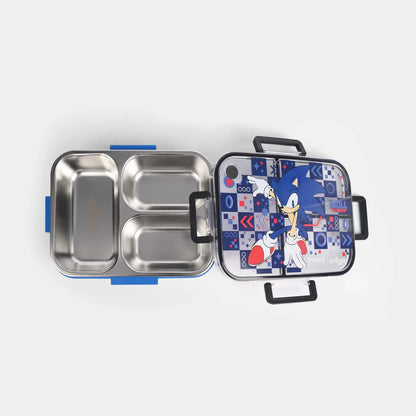 Smiggle Stainless Steel 3 Compartment Lunch Box for Kids - Sonic
