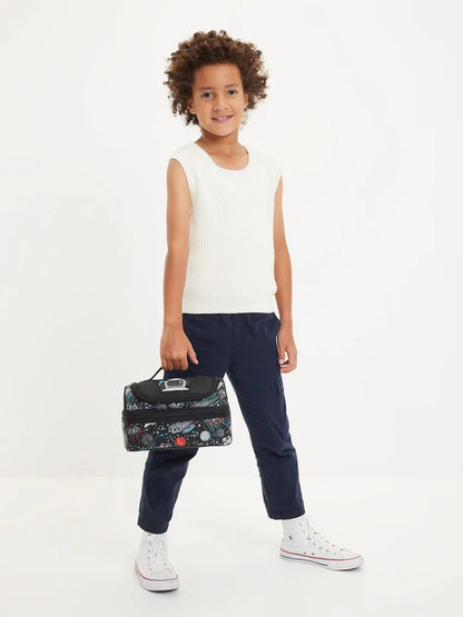 Smiggle Premium kids double-decker lunch bag  - Astronaut