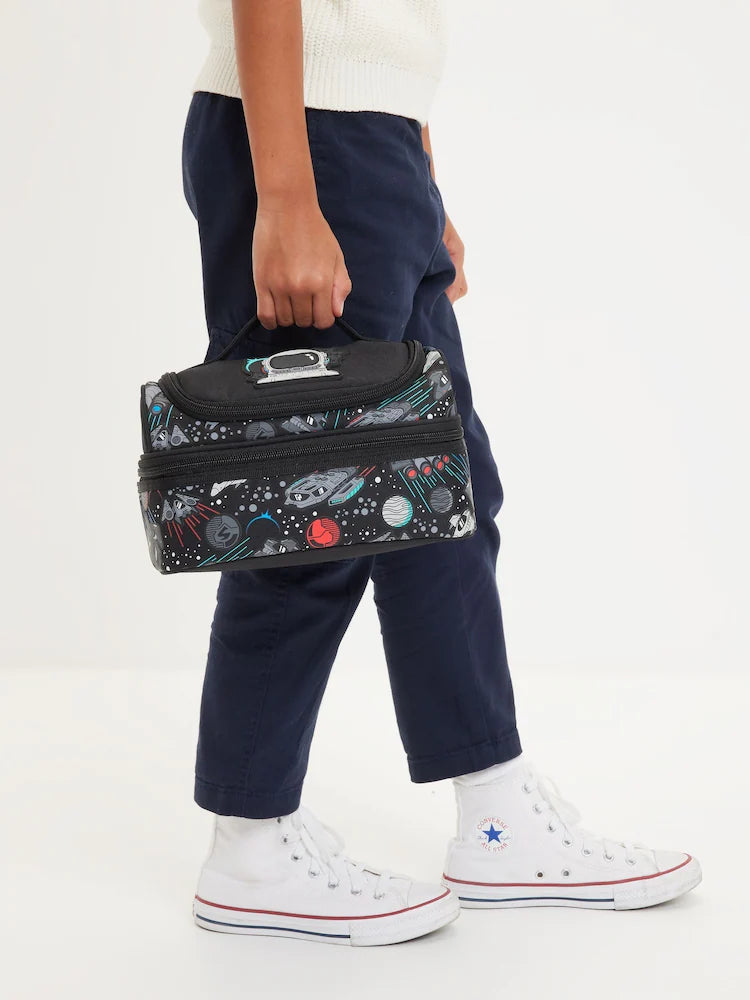 Smiggle Premium kids double-decker lunch bag  - Astronaut
