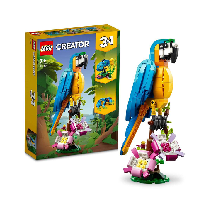 LEGO Creator Exotic Parrot 31136 Building Toy Set (253 Pieces)