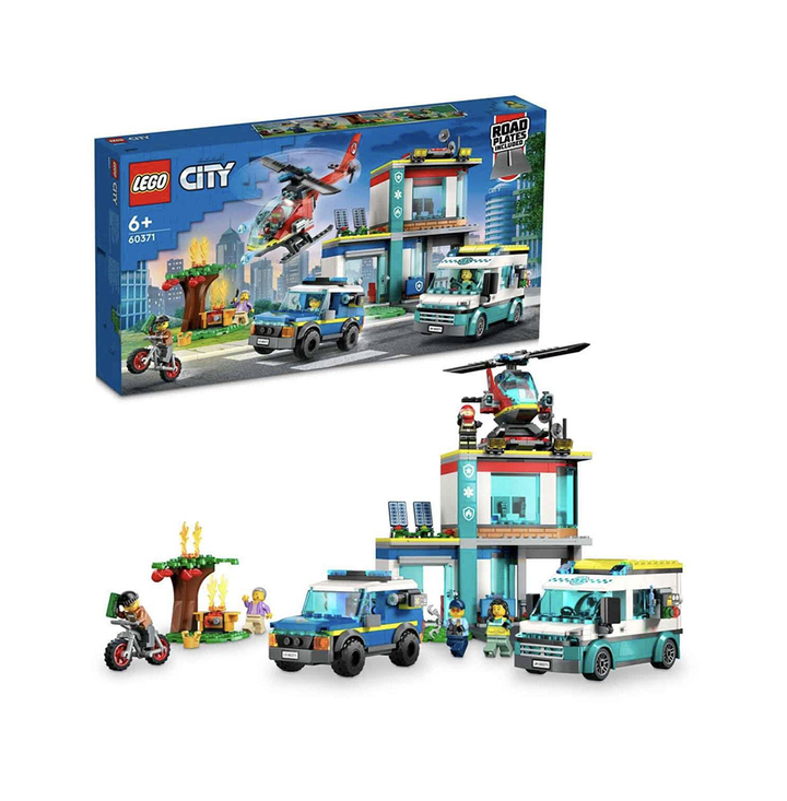 LEGO City Emergency Vehicles HQ 60371 Building Toy Set (706 Pieces)