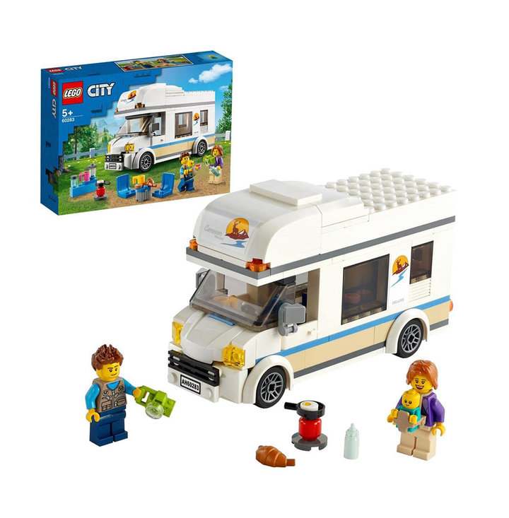 LEGO 60283 City Great Vehicles Holiday Camper Van Toy, Motorhome Car Playset, Summer Holidays Toys forKids(190 Pieces)