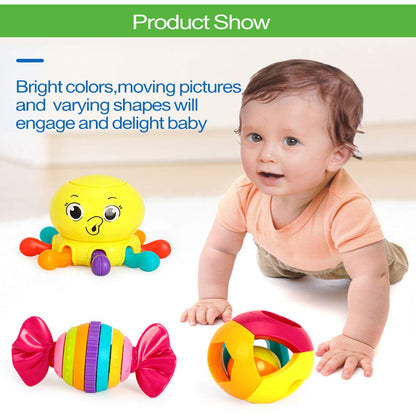 Hola Baby Rattles Teether , Shakers , Grab and Spin Musical Fun Toy