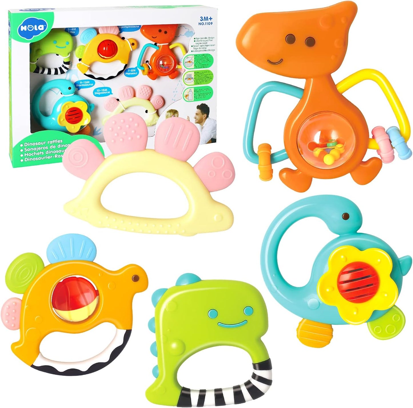 HOLA Baby Rattle Teether Set