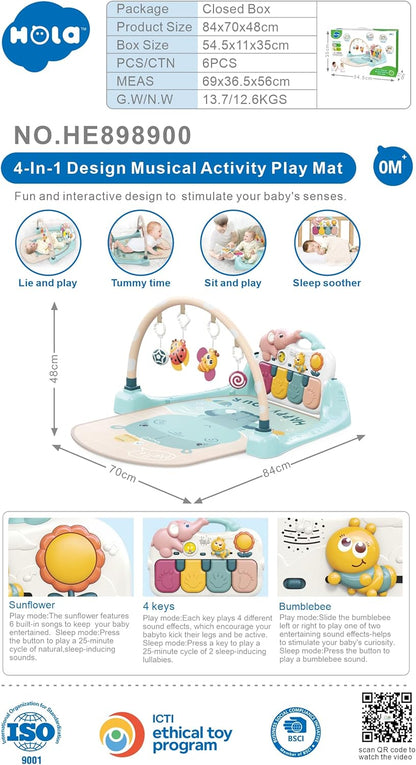 Hola 4-in-1 Large size Musical Activity Center Play Mat