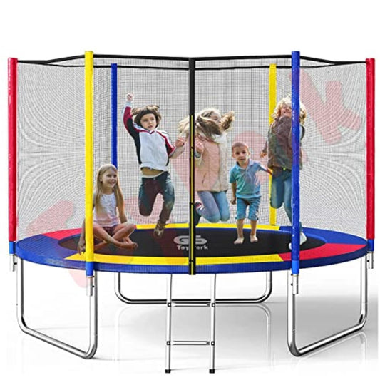 Toys Uncle 10 Feet Rainbow Deluxe Trampoline
