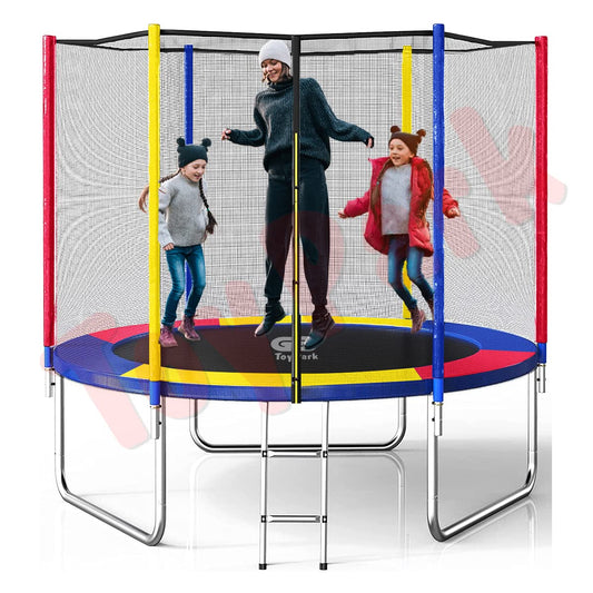 Toys Uncle 8 Feet Rainbow Deluxe Trampoline