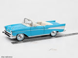Maisto 1957 Chevrolet Bel Air Convertible Blue 1:18 Diecast Model Car