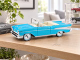 Maisto 1957 Chevrolet Bel Air Convertible Blue 1:18 Diecast Model Car
