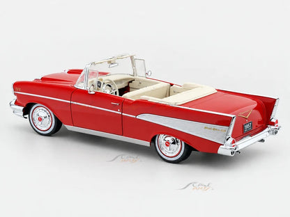 Maisto 1957 Chevrolet Bel Air Convertible Red 1:18 Diecast Model Car