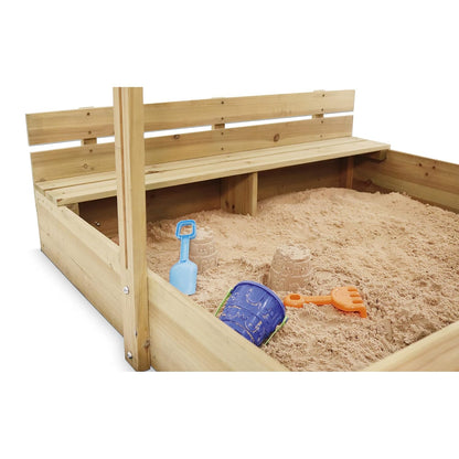 PLUM WOODEN SANDPIT WITH CANOPY - NATURA