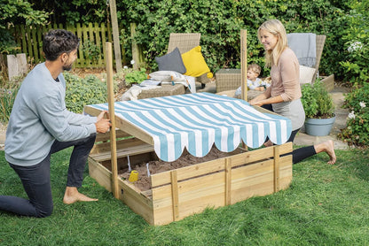 PLUM WOODEN SANDPIT WITH CANOPY - NATURA