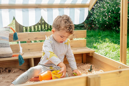 PLUM WOODEN SANDPIT WITH CANOPY - NATURA