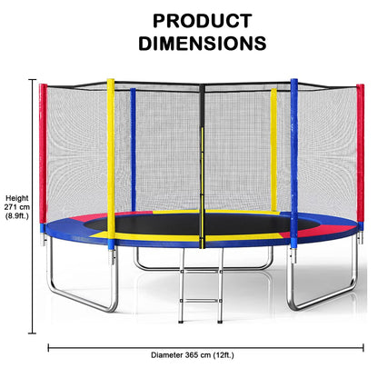 Toys Uncle 12 Feet Rainbow Deluxe Trampoline