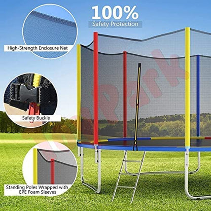 Toys Uncle 12 Feet Rainbow Deluxe Trampoline