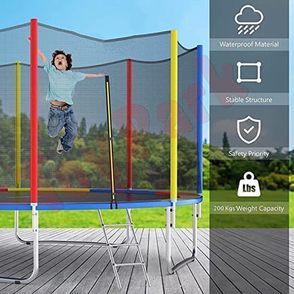 Toys Uncle 12 Feet Rainbow Deluxe Trampoline