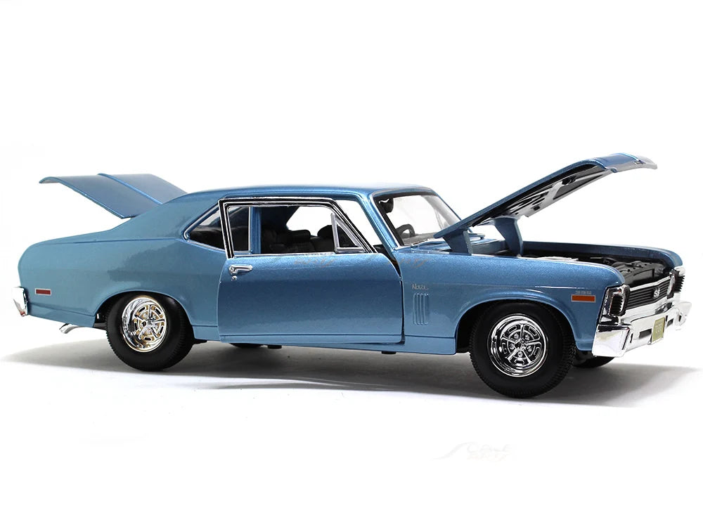 Maisto 1970 Chevrolet Nova SS Coupe Blue 1:18 Diecast Model Car