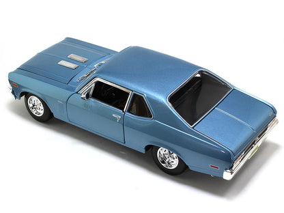 Maisto 1970 Chevrolet Nova SS Coupe Blue 1:18 Diecast Model Car