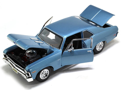 Maisto 1970 Chevrolet Nova SS Coupe Blue 1:18 Diecast Model Car