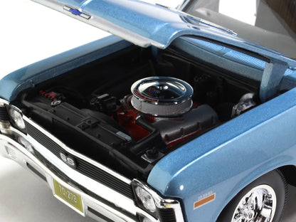 Maisto 1970 Chevrolet Nova SS Coupe Blue 1:18 Diecast Model Car